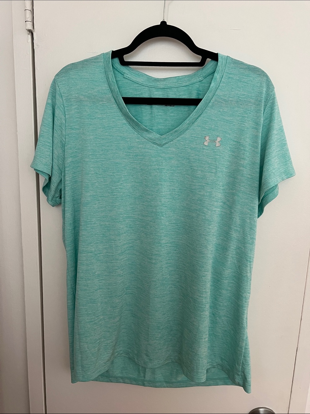 Under Armour Women's Short Sleeve V-Neck Tee - Seafoam - Picture 1 of 3